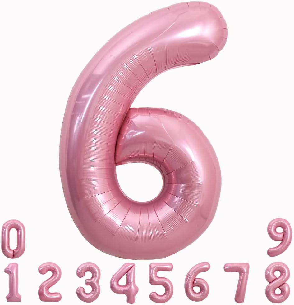 32” Baby Pink Number 6