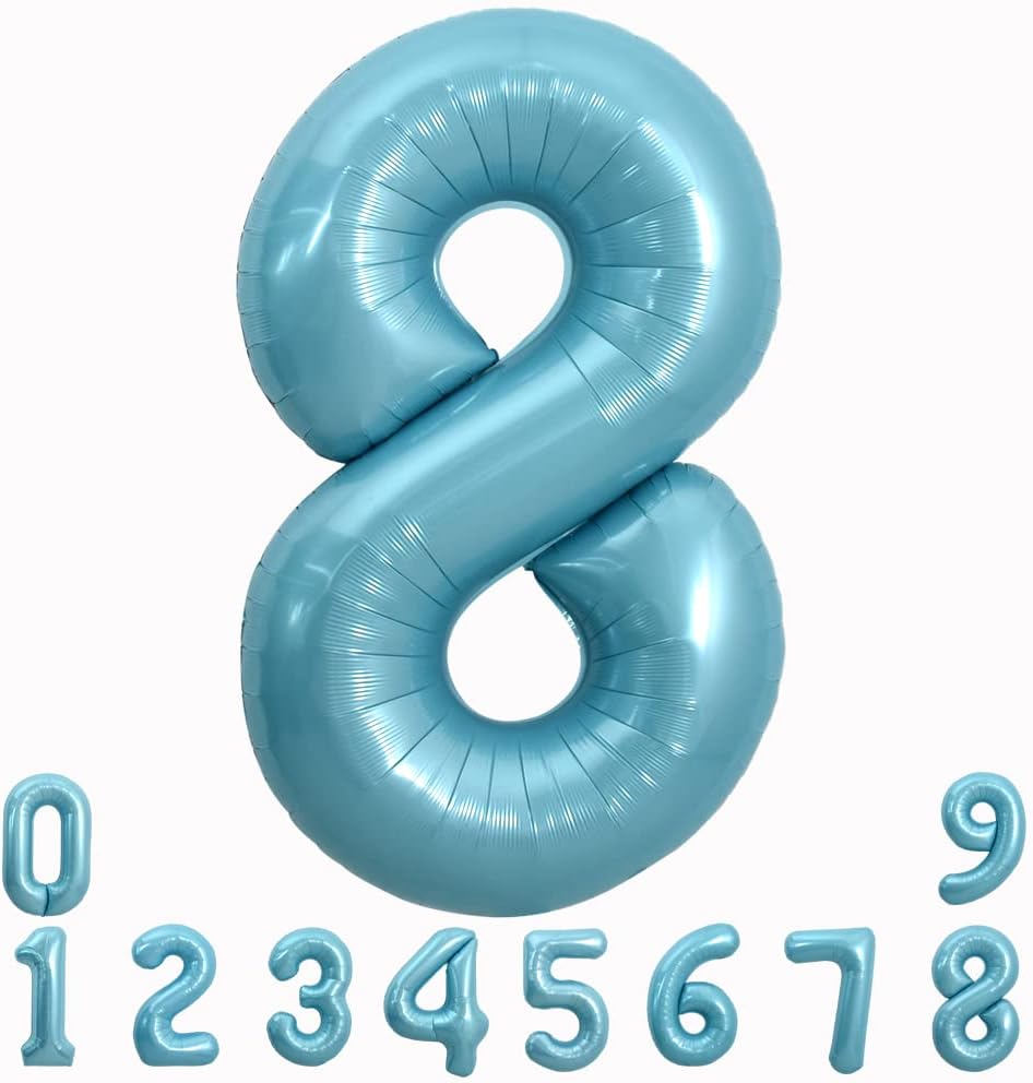 32” Baby Blue Number 8