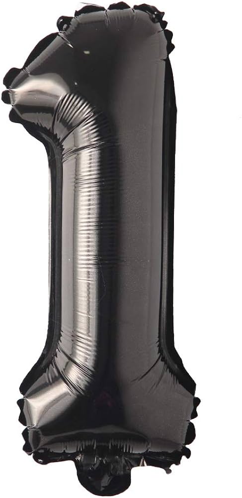 16" Black Number # 1