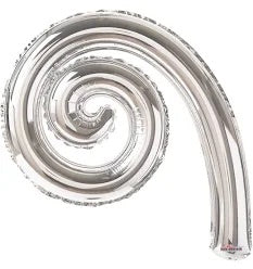 14” Kurly Spiral Silver 2ct