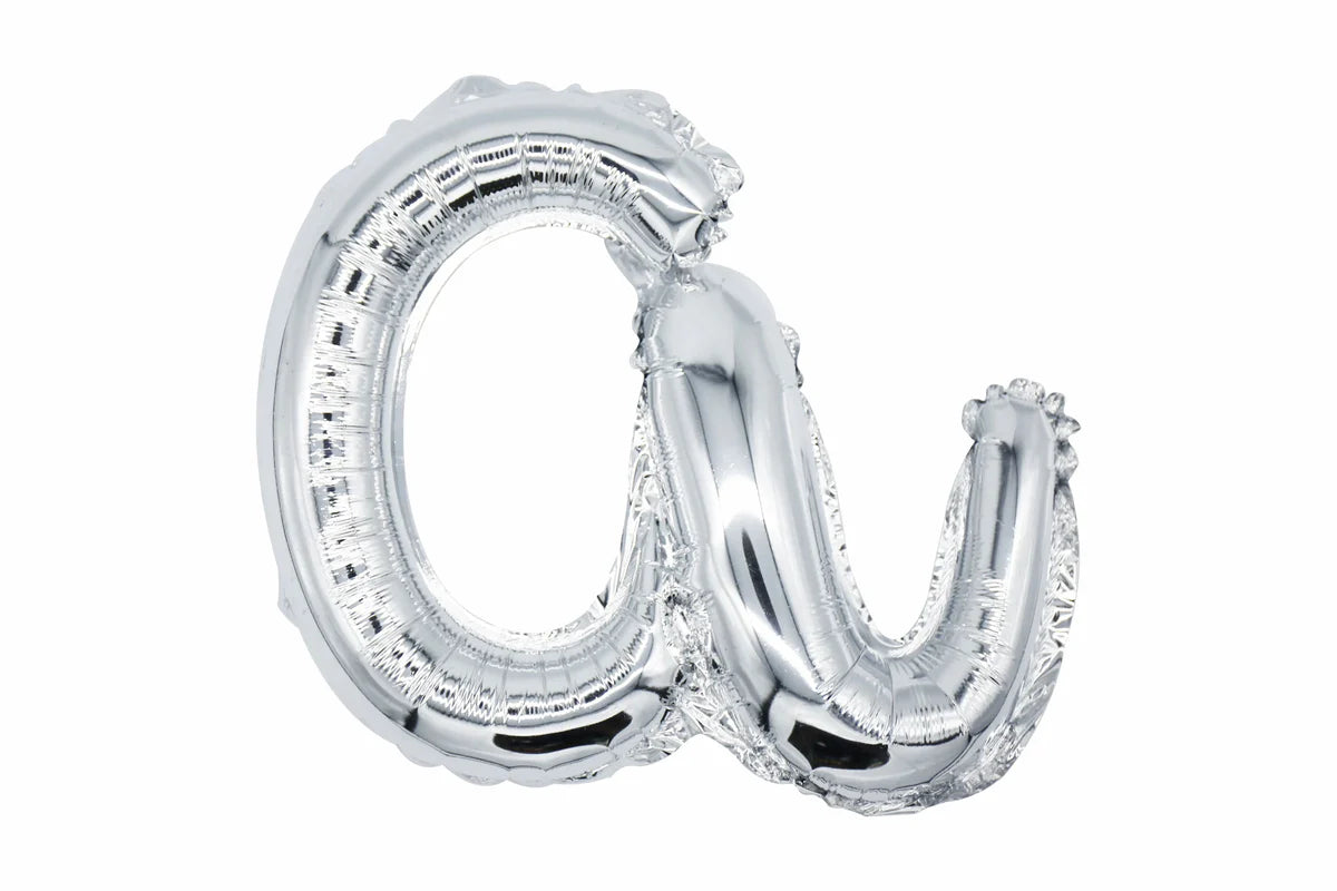 18" Silver Cursive Letter: A