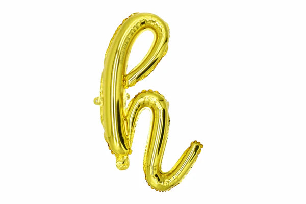 18" Gold Cursive Letter: H