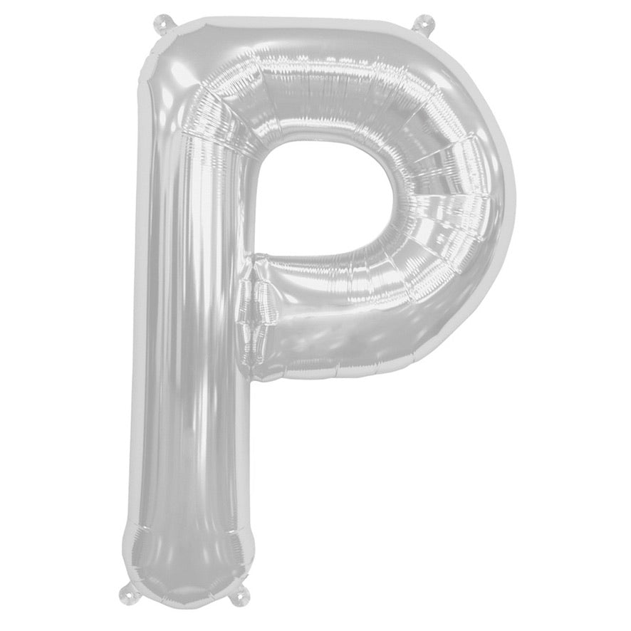 16" Silver Letter: P