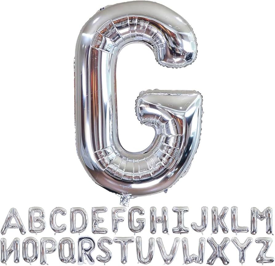 40” Silver Letters: G