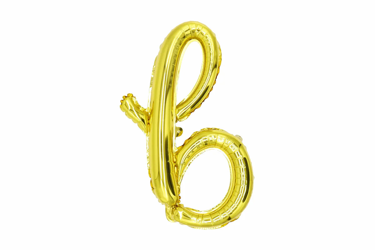 18" Gold Cursive Letter: B