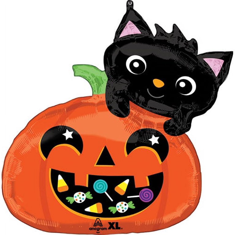 25" Cat and Candy Pumpkin