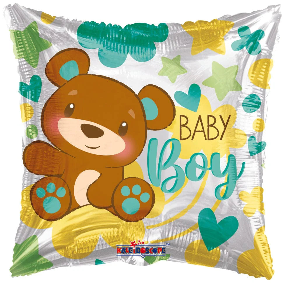 18" Baby Boy Bear & Hearts