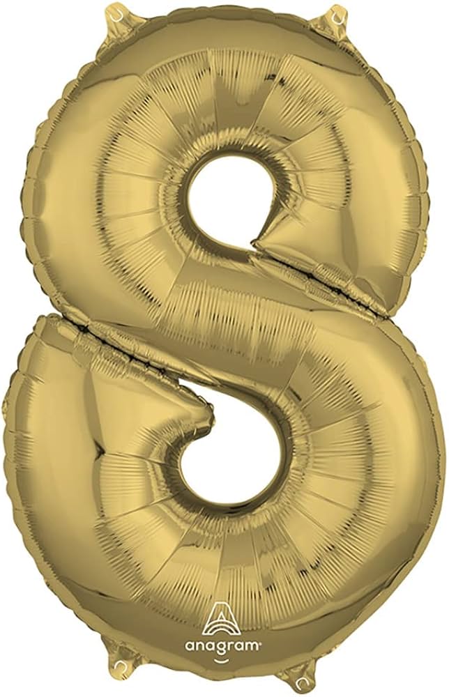 34' Number 8 Gold Anagram