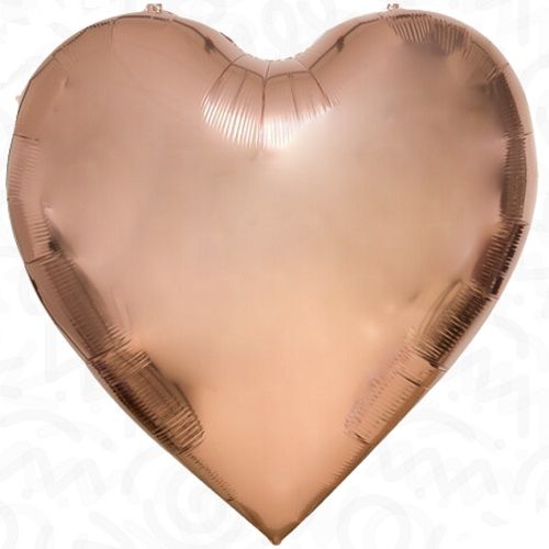 Lucky Foil: 18" Heart Rose Gold