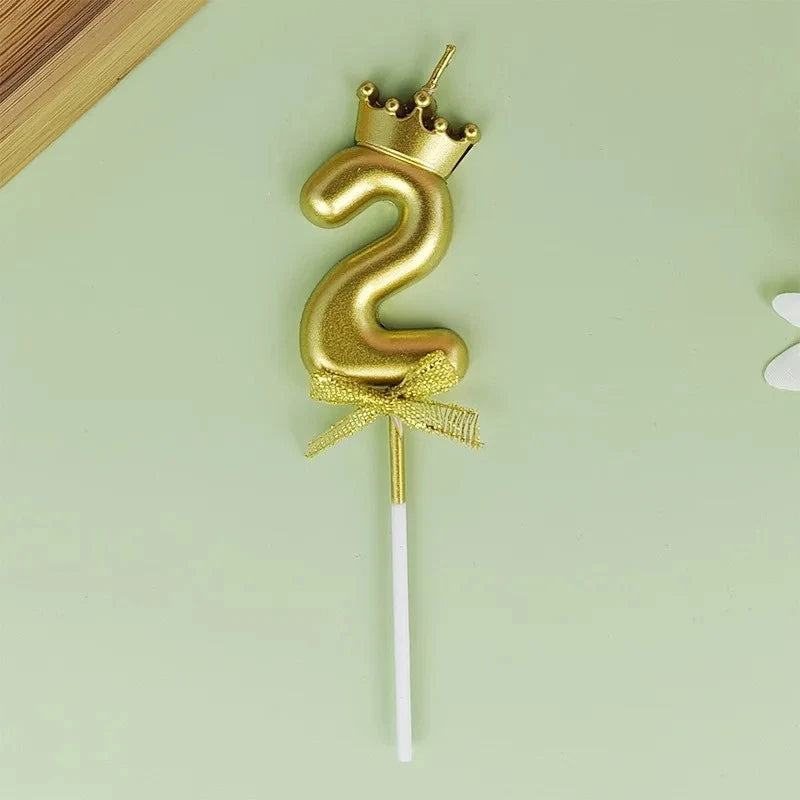 Golden Crown Birthday Candle: #2