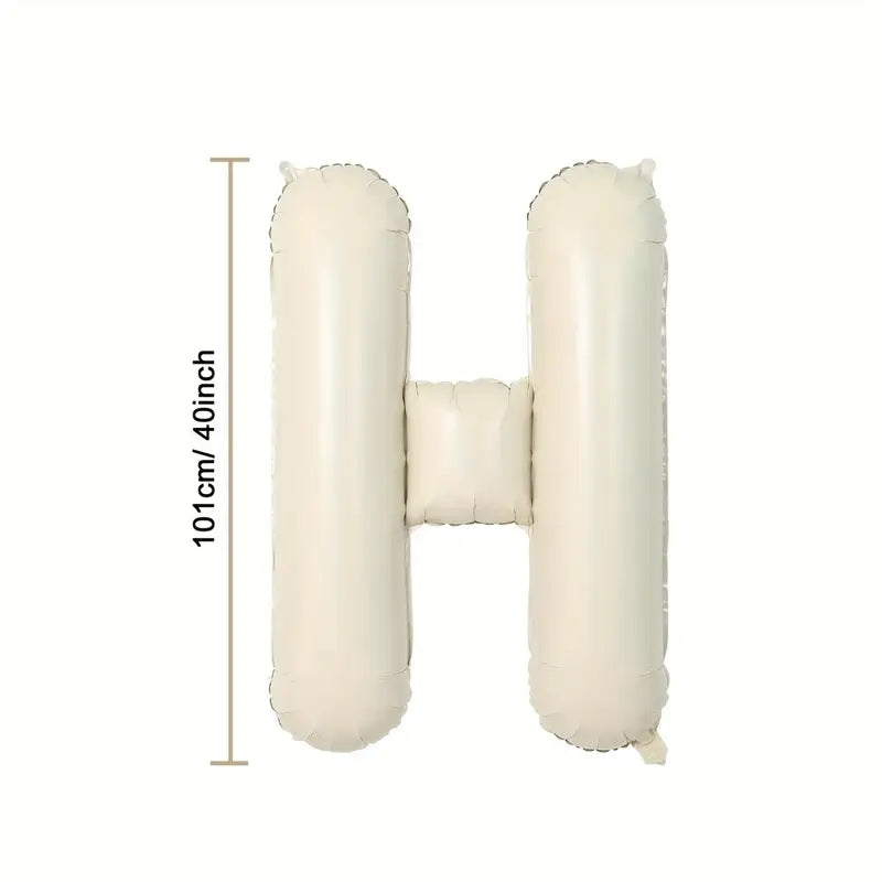 40" Cream Letter: H