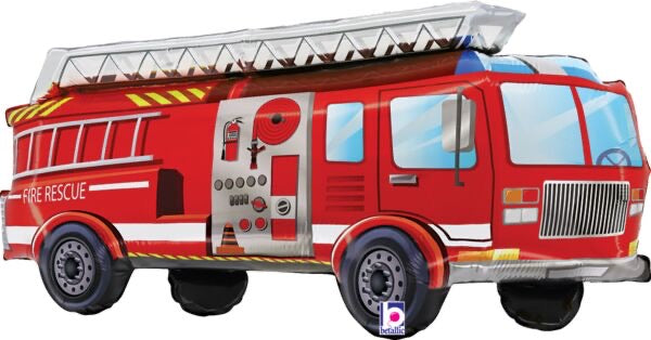 34" Red Fire Truck
