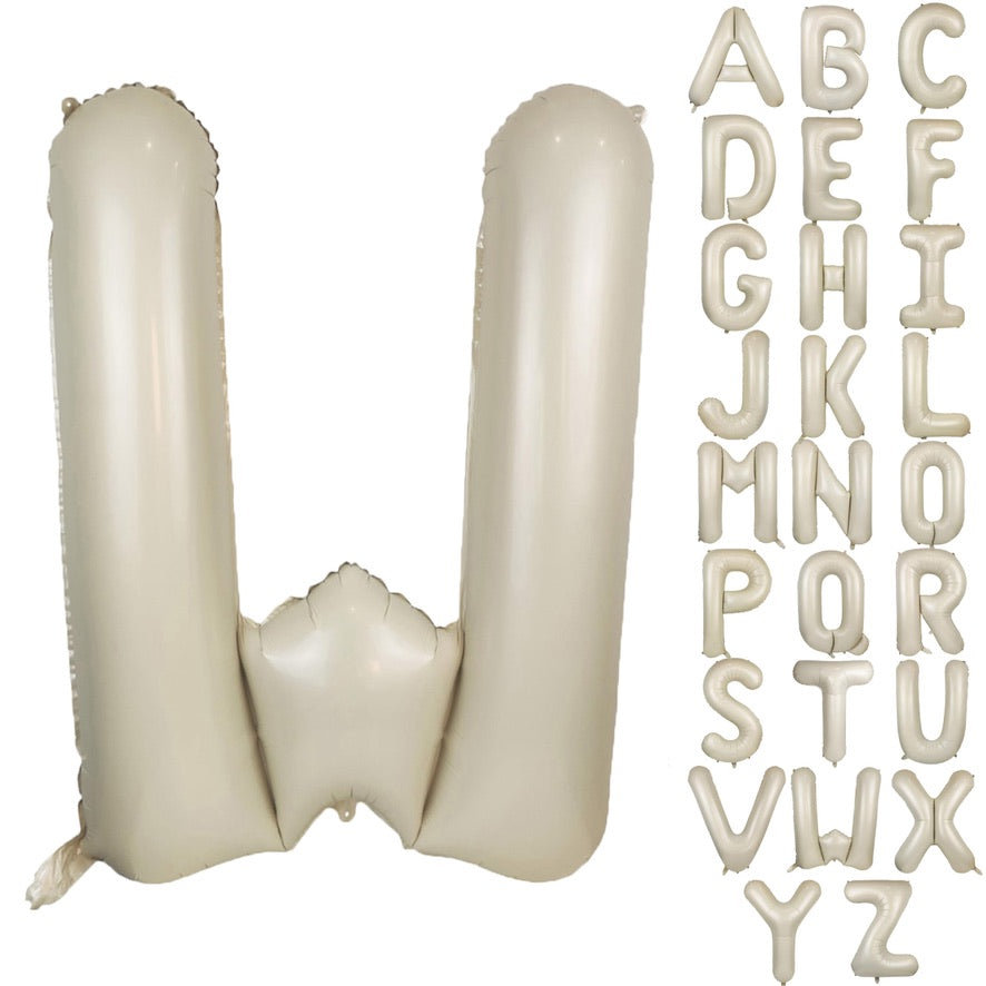 40" Cream Letter: W