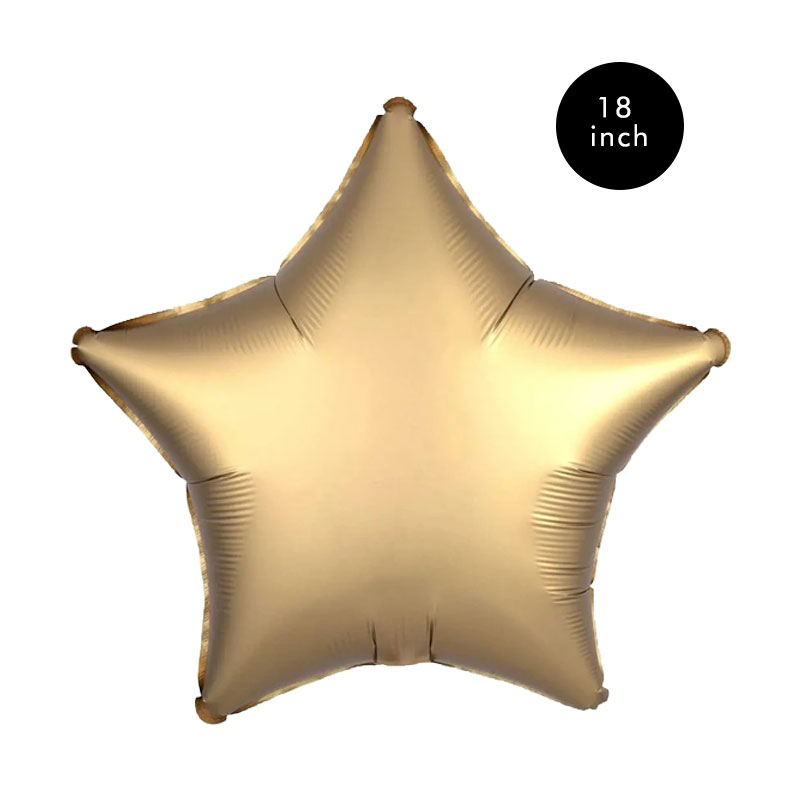 Lucky Foil: 18" Star Chrome Gold