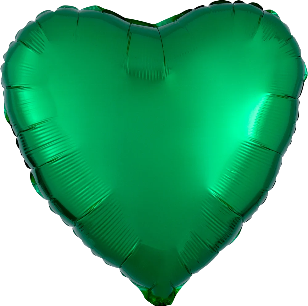 Lucky Foil: 18" Heart Green