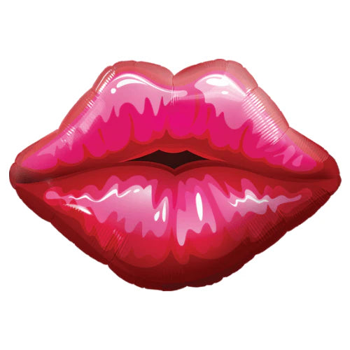 30" Big Red Kissy Lips