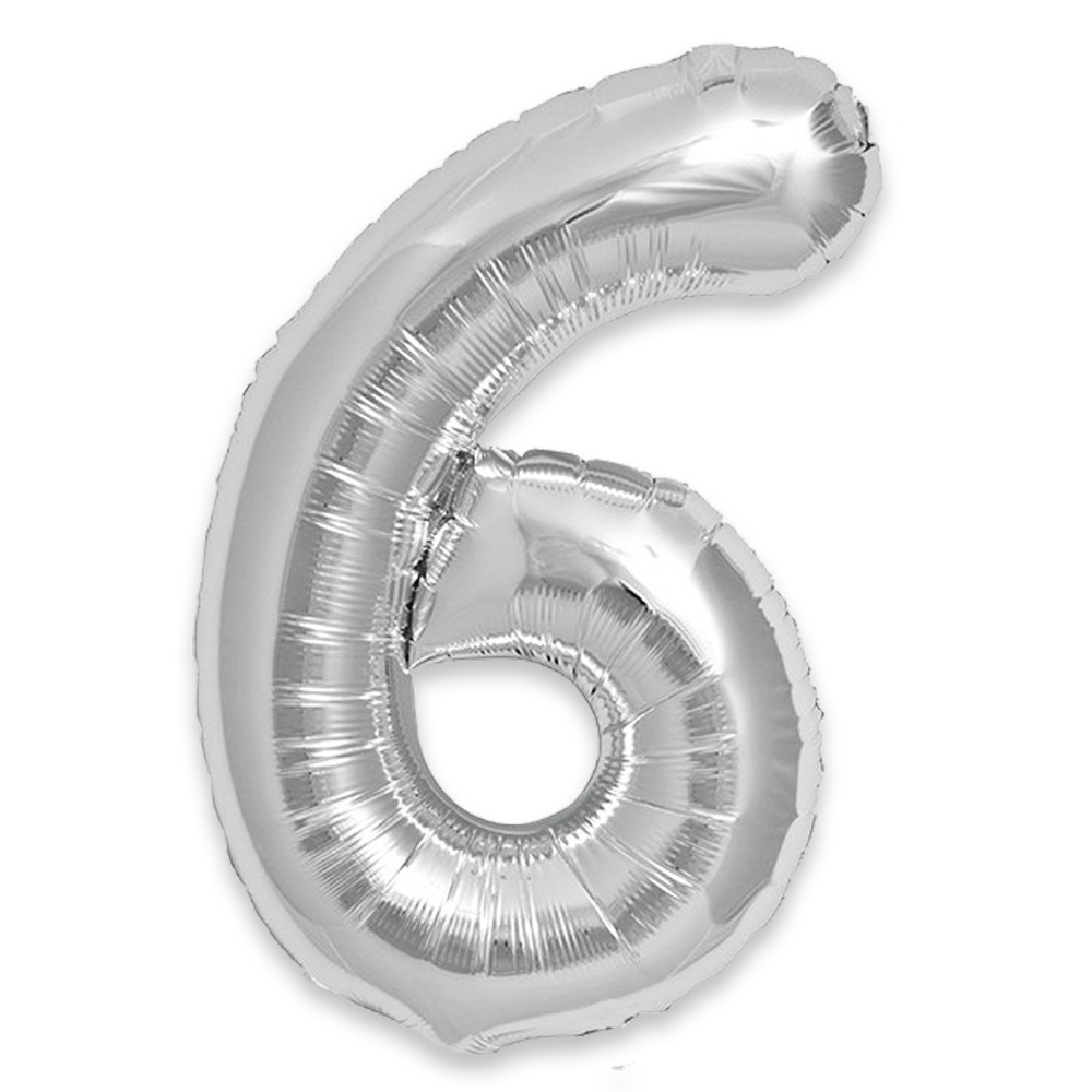 16" Silver Number #6