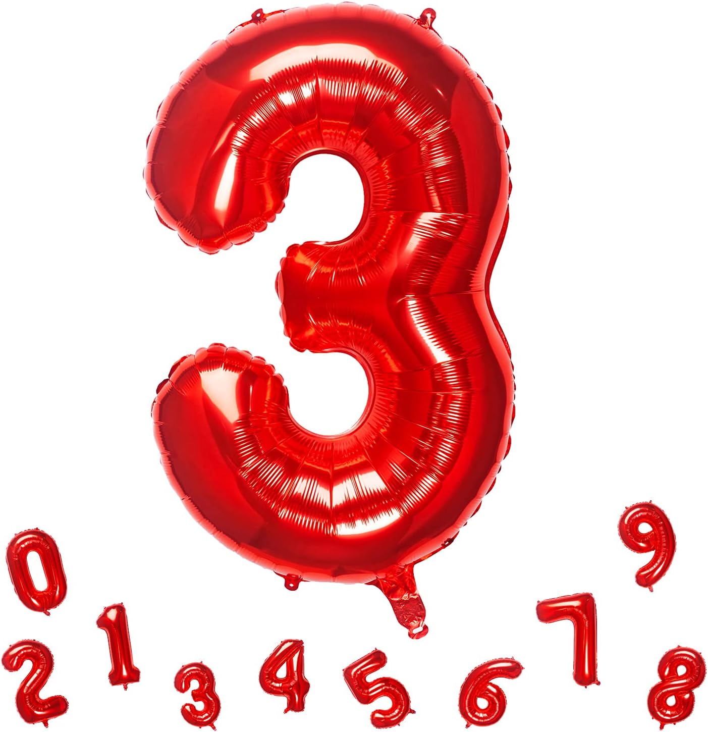 32” Red Number 3