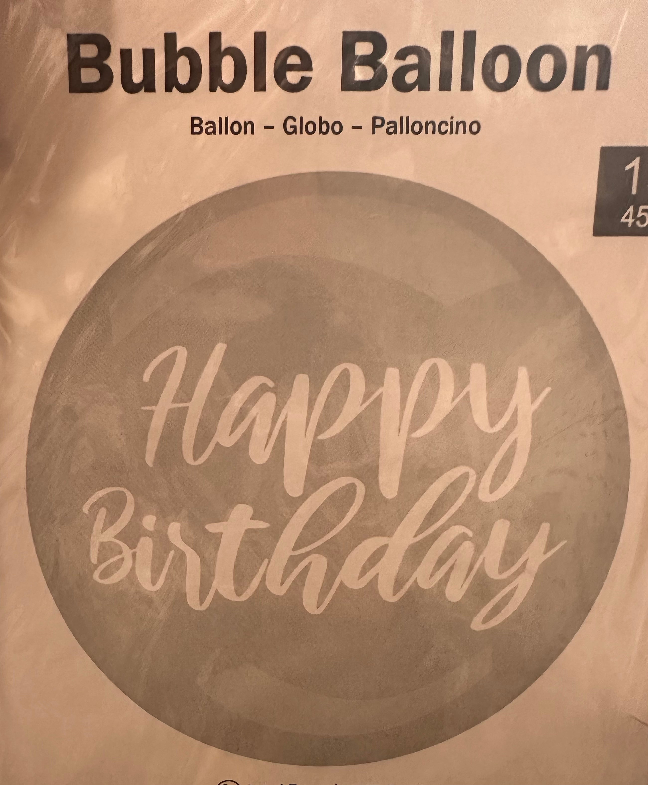 18" Orbz HBD with Script: White