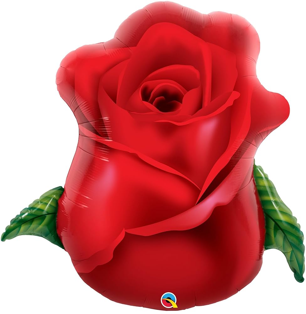 33" Supershape Red Rose Bud Mylar