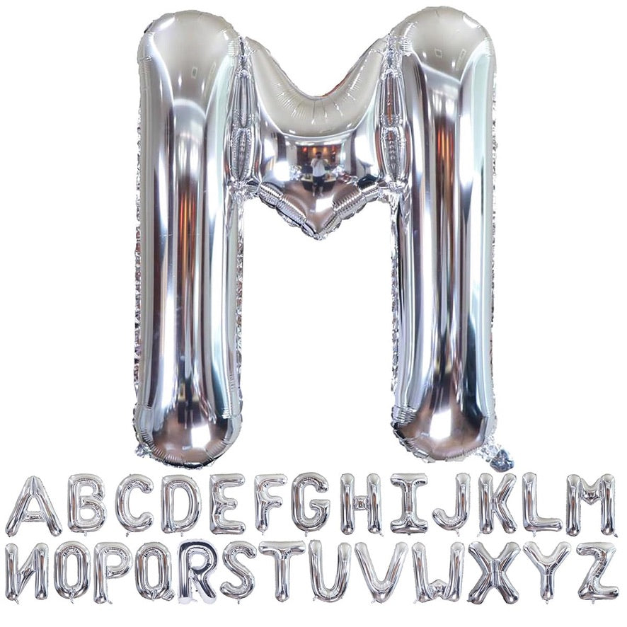 40” Silver Letters: M
