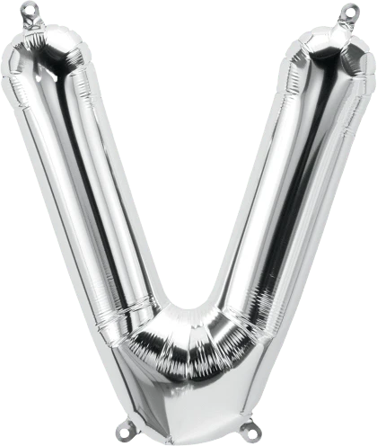 16" Silver Letter: V
