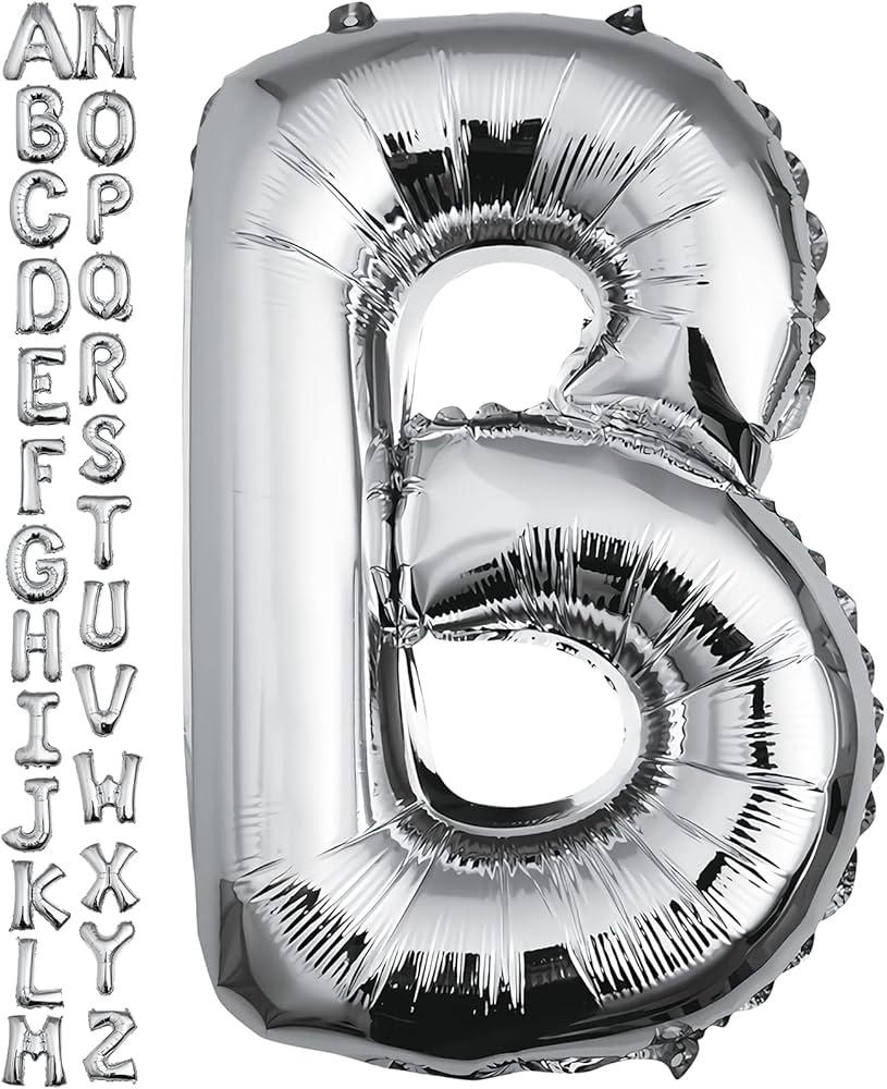 40” Silver Letters: B