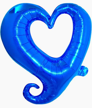 18" Hook Heart Shaped Foil: Royal Blue