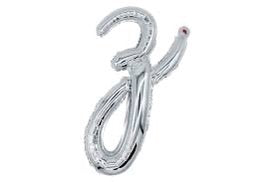 18" Silver Cursive Letter: Z