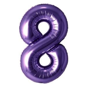 34" Purple Number: 8