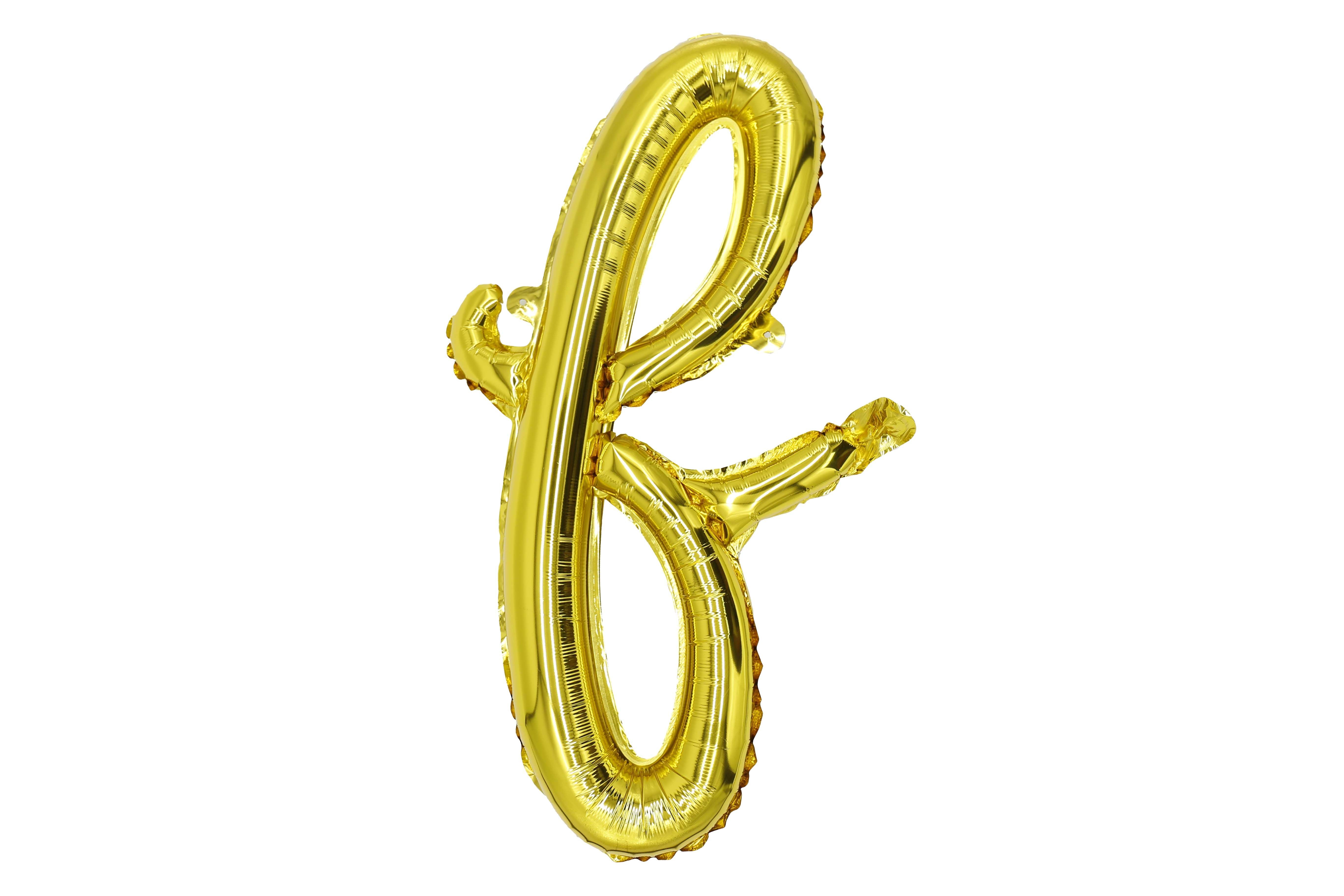 18" Gold Cursive Letter: F