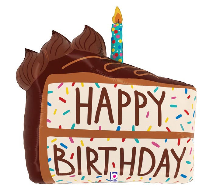 28" Bday Choco Cake Slice