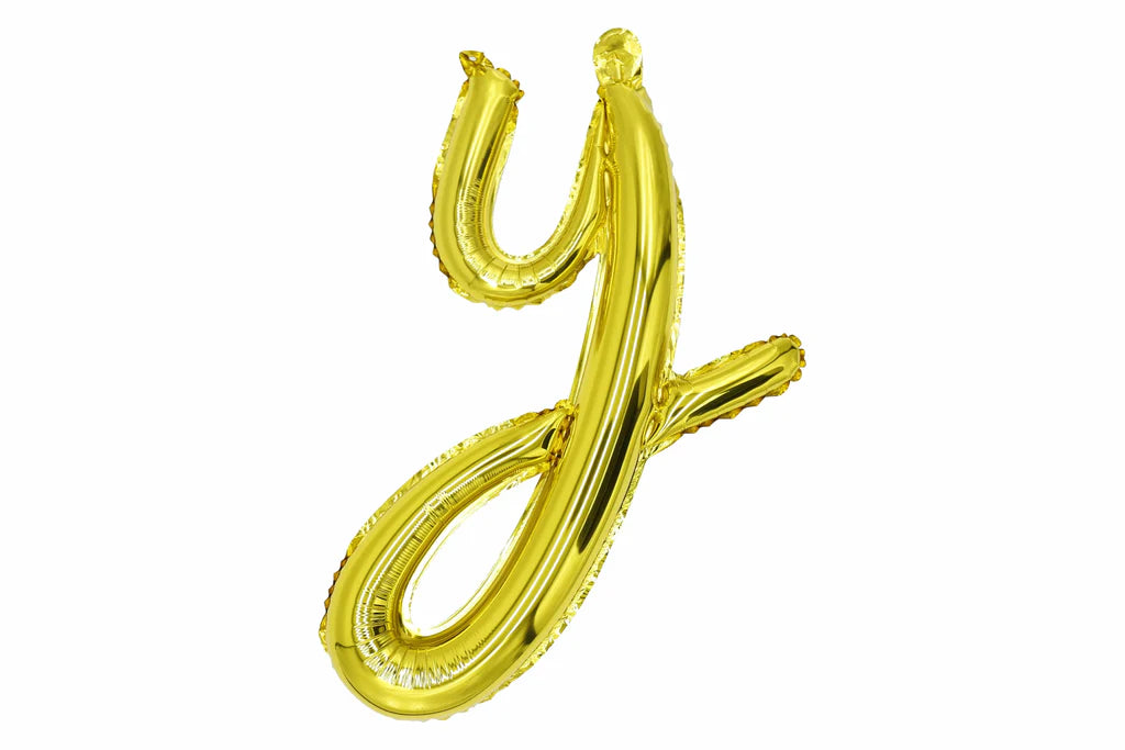 18" Gold Cursive Letter: Y
