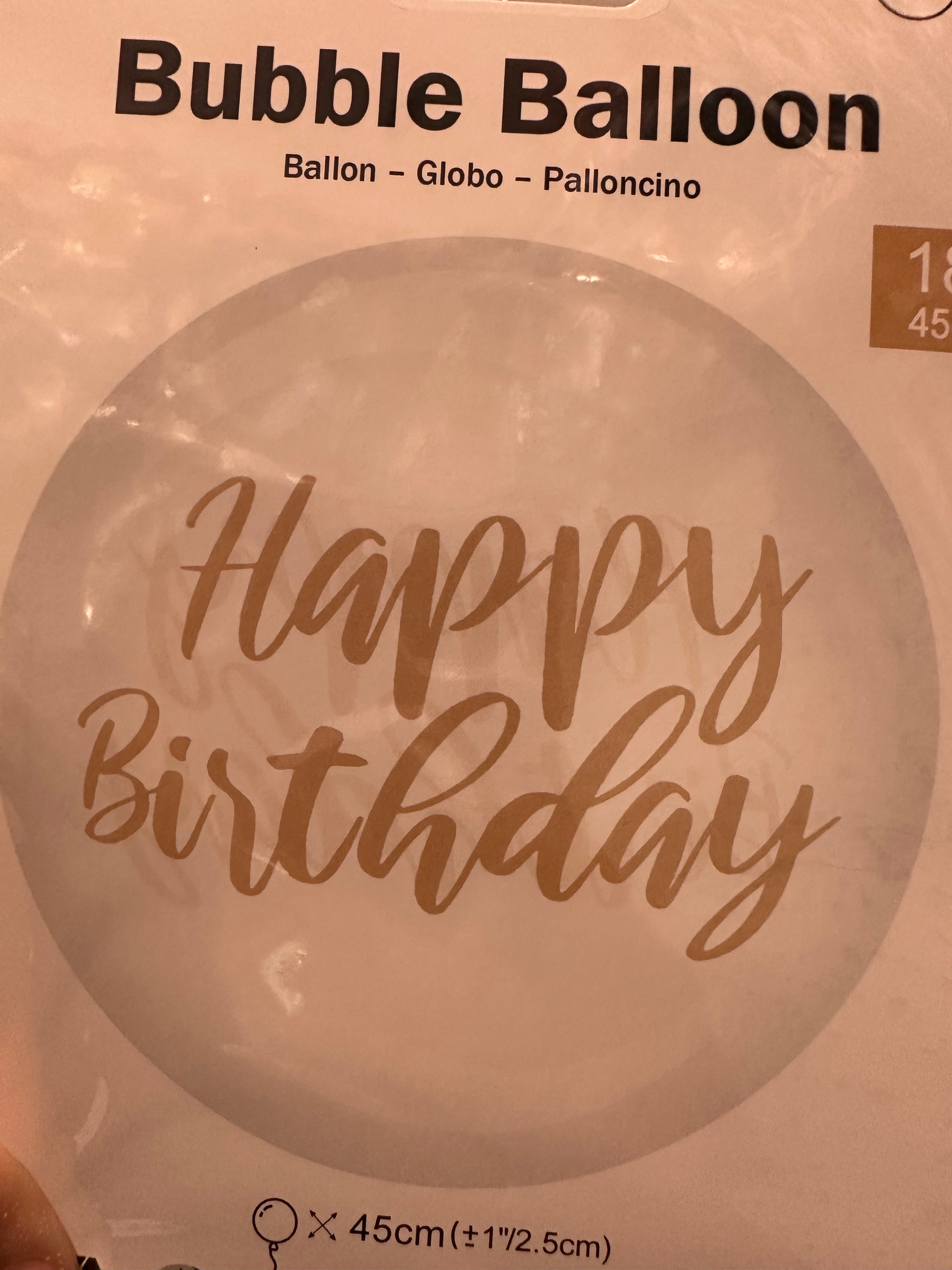 18" Orbz HBD with Script: Gold