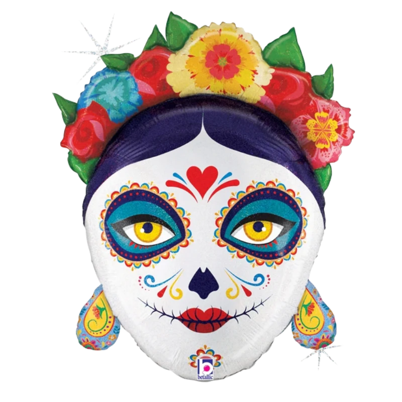 27" Floral La Catrina Holographic