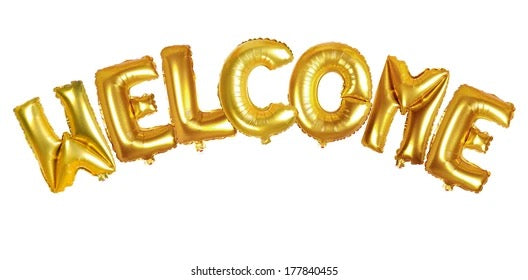 16" WELCOME: GOLD