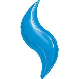 24" Curve Balloon 2 ct: Blue