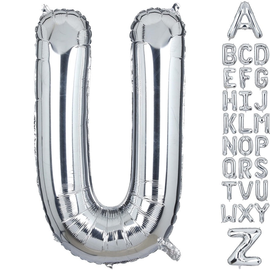 40” Silver Letters: U