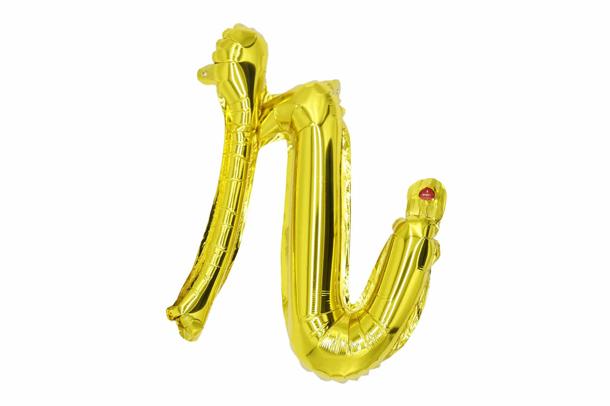 18" Gold Cursive Letter: R
