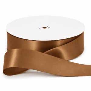 100 Yards Satin Ribbon: Golden Brown