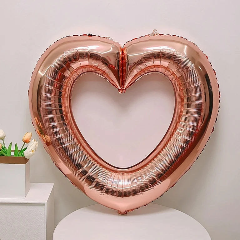 40" Hollow Heart Shaped: Rose Gold