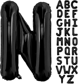 40” Black Letters: N