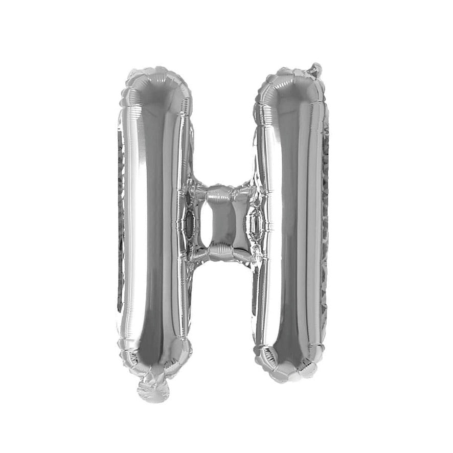 16" Silver Letter: H
