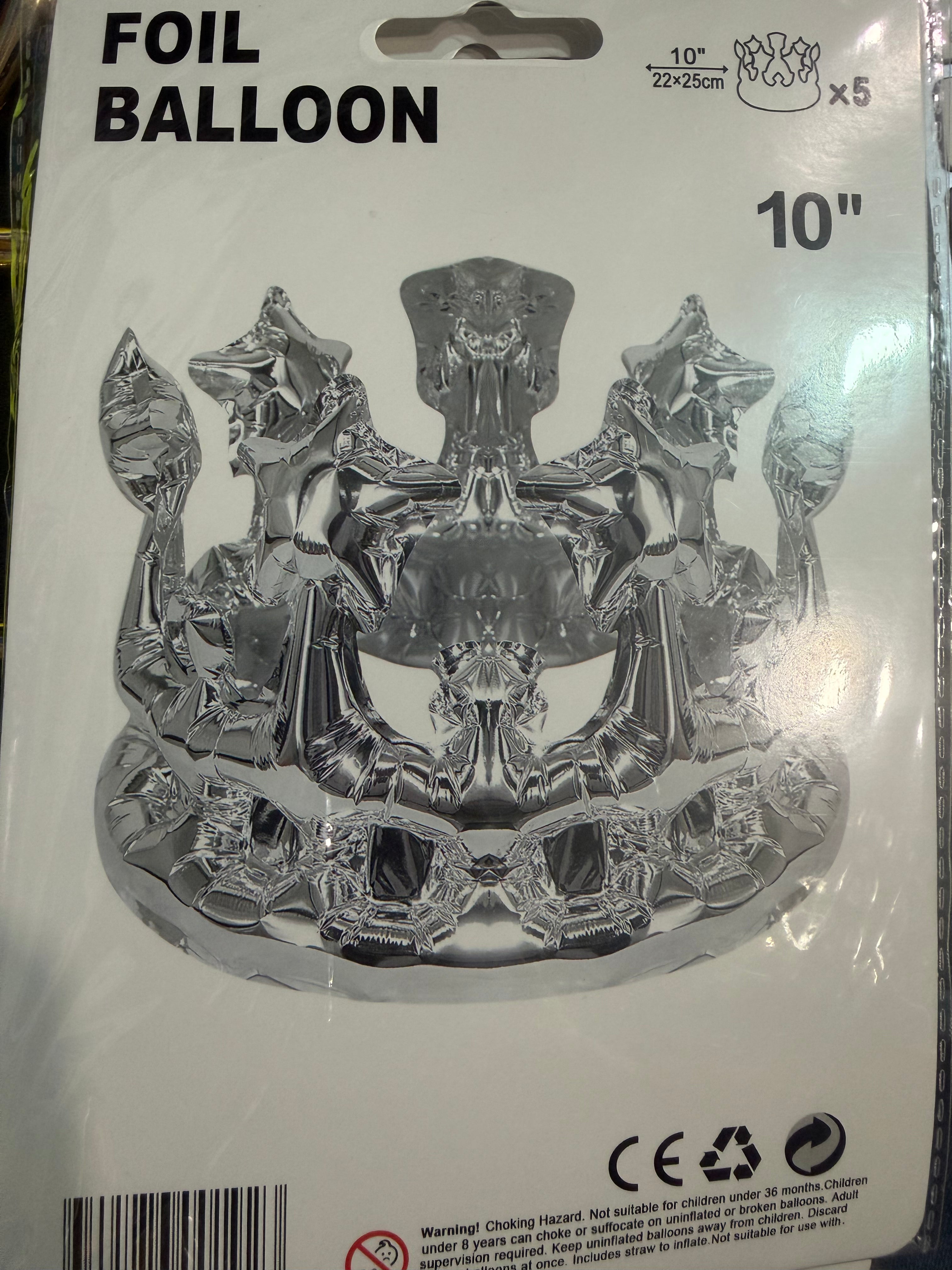 10" Crown 5ct: Silver