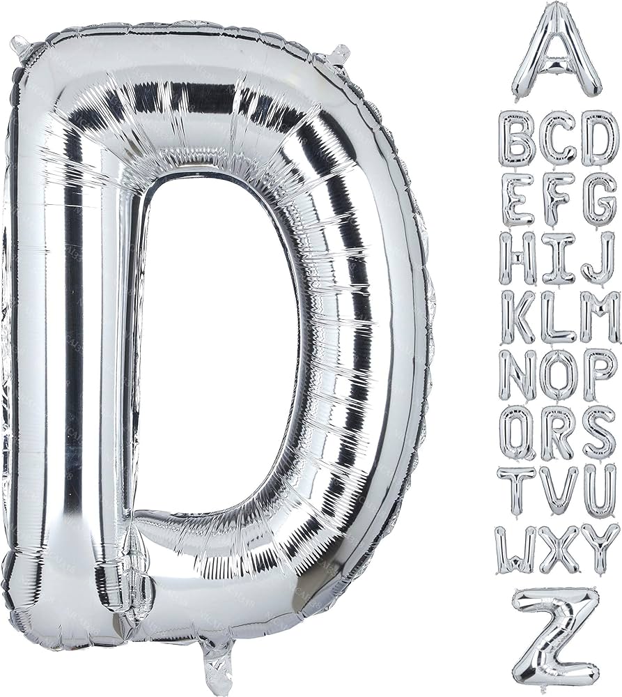 40” Silver Letters: D