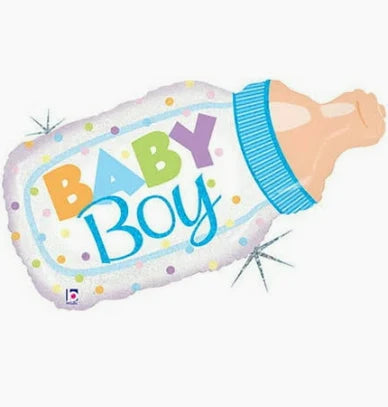 33" Holographic Baby Bottle Boy