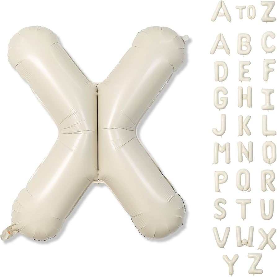 40" Cream Letter: X