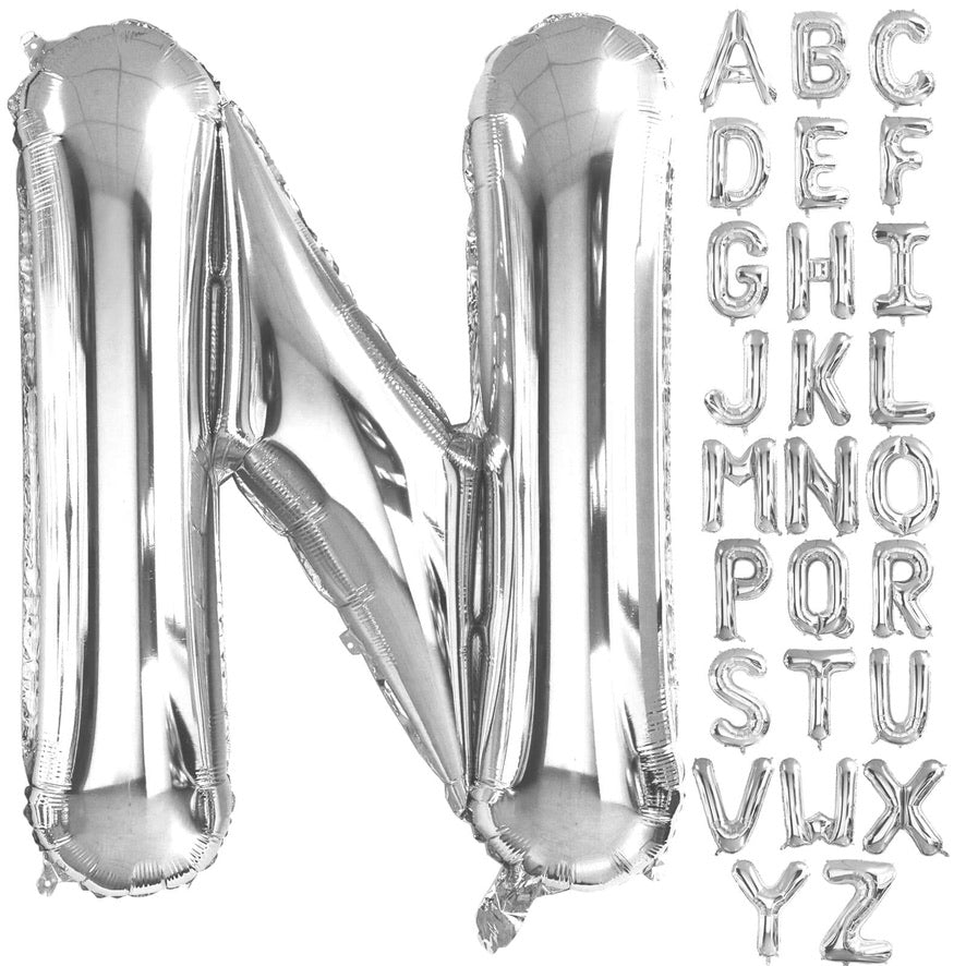 40” Silver Letters: N
