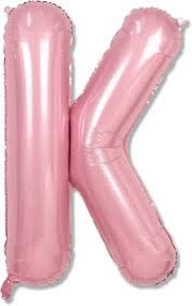 16” Baby Pink Letter: K