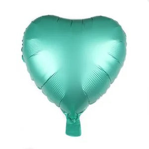 5" Foil Hearts: Satin Teal 5ct